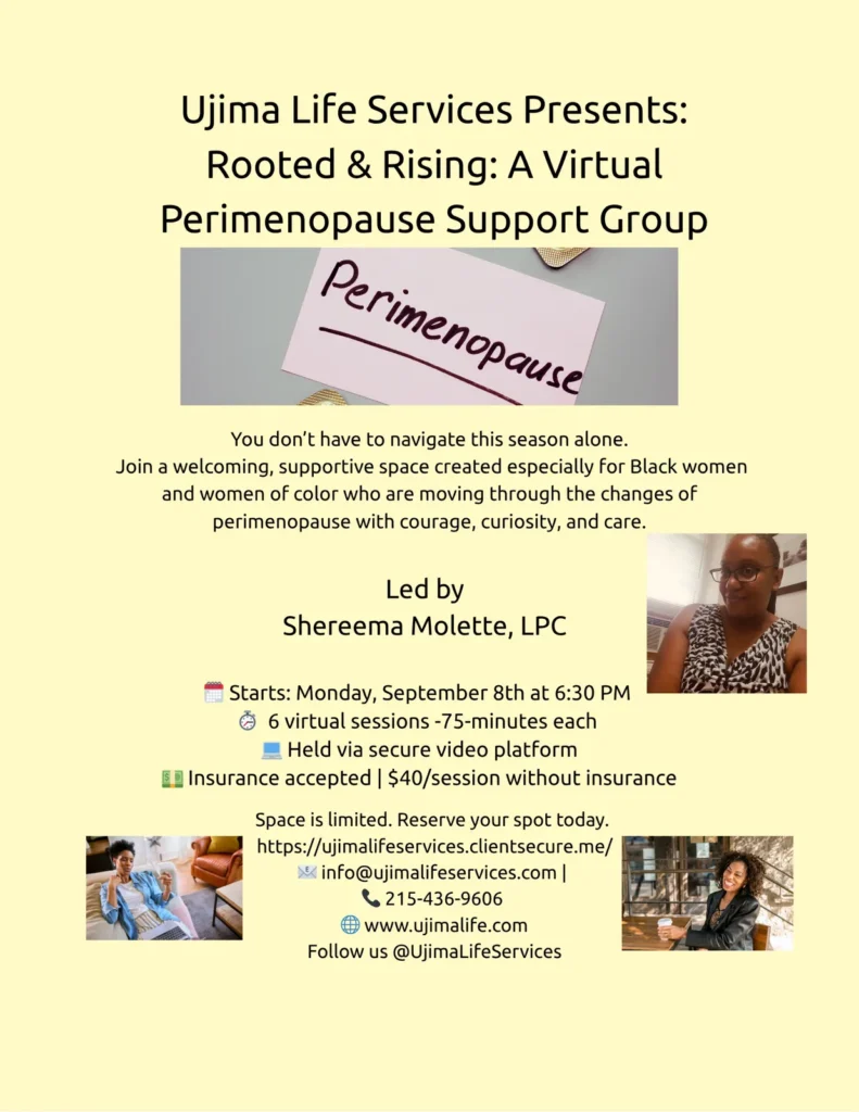 Mental health workshop participants - wellness classes at Ujima Life Services