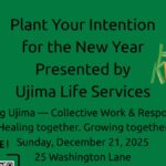 A person writing their intentions in a journal at our New Year intention setting workshop in Cheltenham.