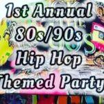 People dancing and enjoying our 80s/90s Hip Hop Party in Cheltenham.